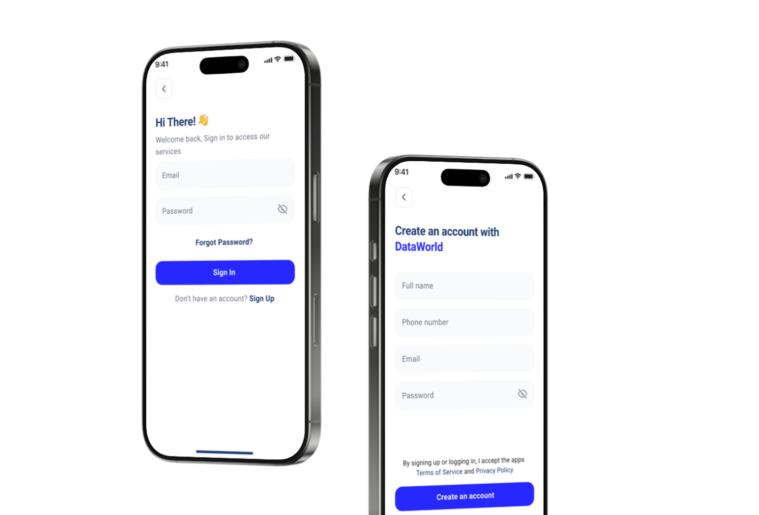 Betadata  app screens